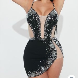 Embellished mini dress